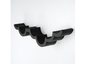 Porte-papier toilette en bois "WC018" - 62 x 16 x 9 cm - Noir