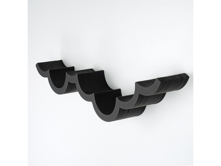 Porte-papier toilette en bois "WC018" - 62 x 16 x 9 cm - Noir