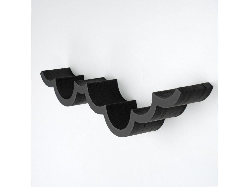 Porte-papier toilette en bois "WC018" - 62 x 16 x 9 cm - Noir