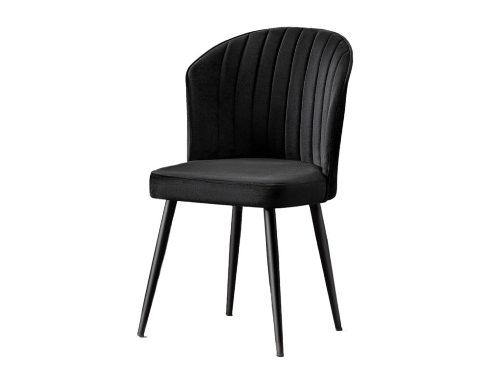 Ensemble de chaises (4 pièces) en bois "Rubi" - 52 x 42 x 85 cm - Noir