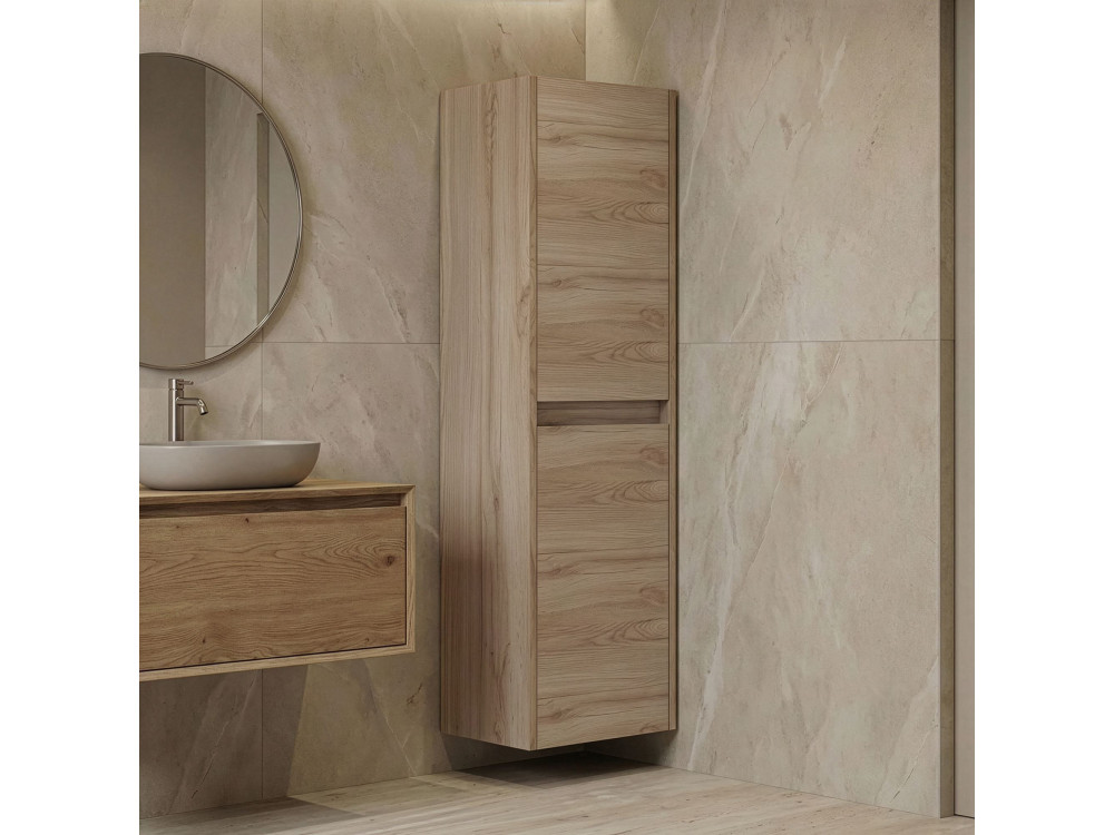Armoire de Salle de Bain "Side 40" - 40 x 27 x 138 cm - Oak