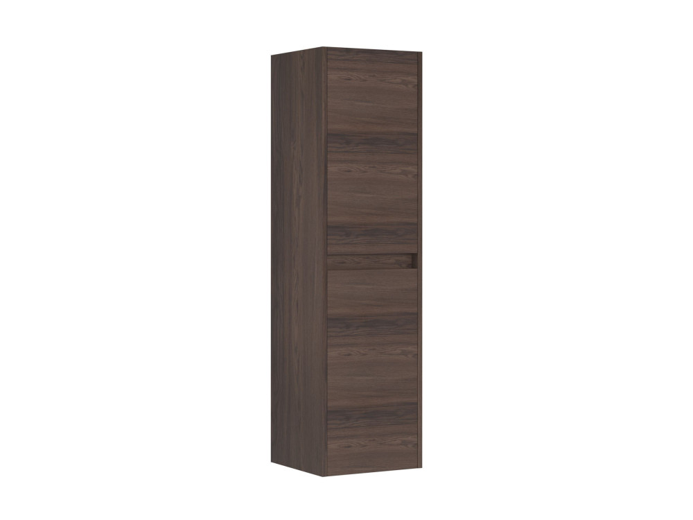 Armoire de Salle de Bain "Side 40" - 40 x 27 x 138 cm - Dark Walnut