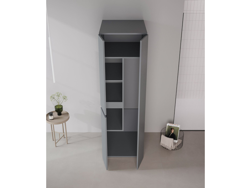 Armoire de Salle de Bain "Solis 60" -  cm - Matte Anthracite