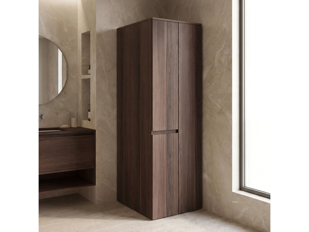 Armoire de Salle de Bain "Solis 60" -  cm - Dark Walnut