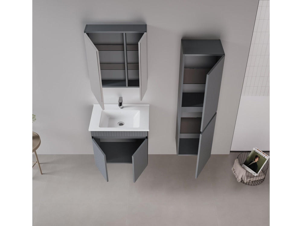 Armoire de Salle de Bain "Tivoli 40" -  cm - Matte Anthracite