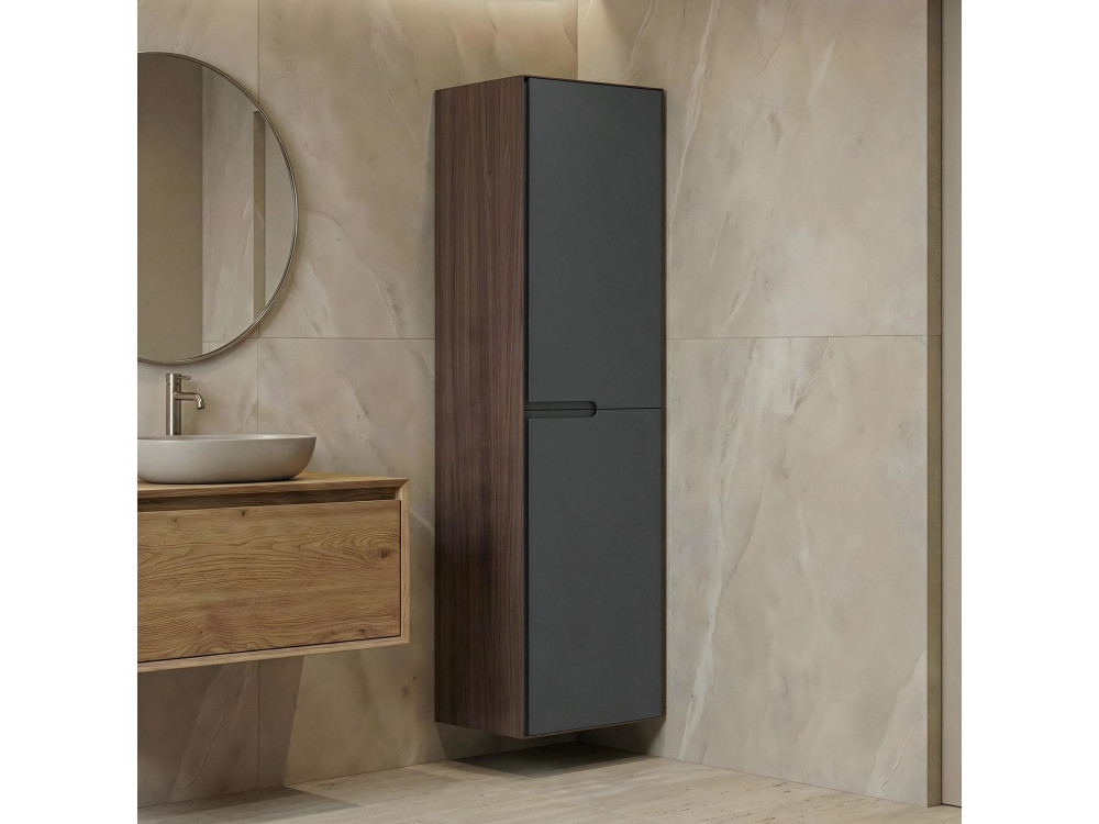 Armoire de Salle de Bain "Craft 40" -  cm - Walnut / Anthracite