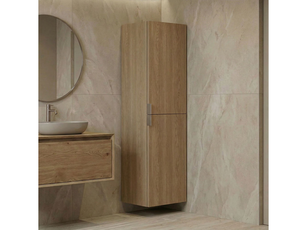 Armoire de Salle de Bain "Purus Desna 40" - 40 x 32 x 138 cm - Sonomo Oak