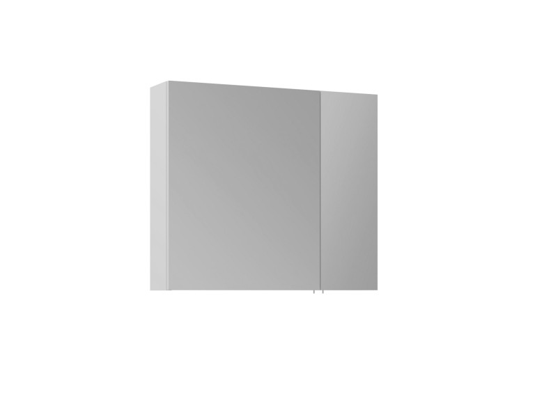 Meuble Salle de Bain avec Miroir "Side 80" - 79 x 16 x 66 cm - Matte White