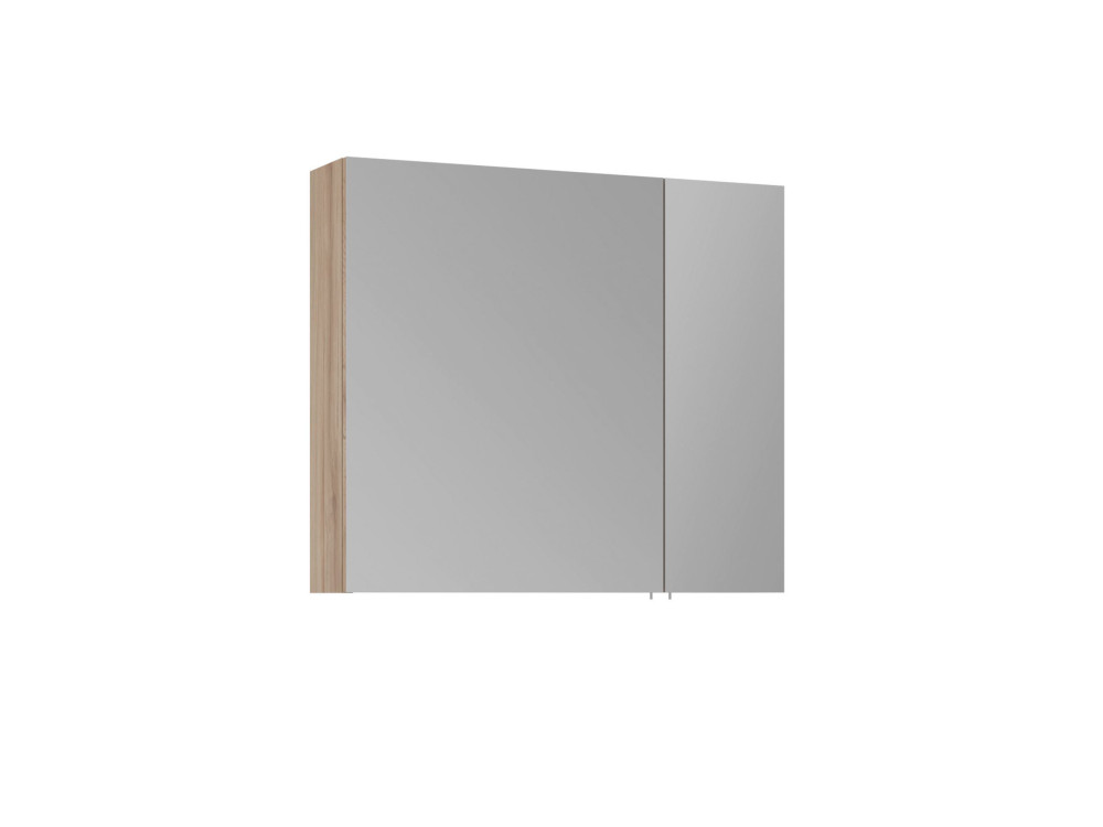 Meuble Salle de Bain avec Miroir "Side 80" - 79 x 16 x 66 cm - Oak