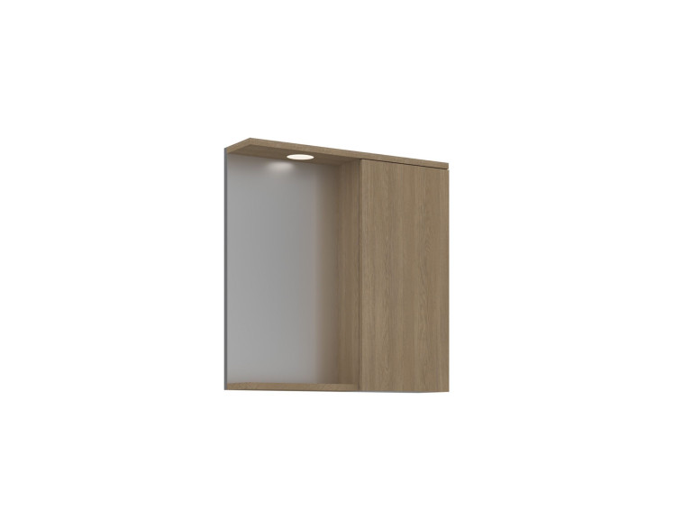 Meuble Salle de Bain avec Miroir "Purus 65" - 63 x 18 x 68 cm - Sonomo Oak