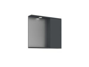 Meuble Salle de Bain avec Miroir "Purus 80" - 75 x 18 x 68 cm - Matte Anthracite
