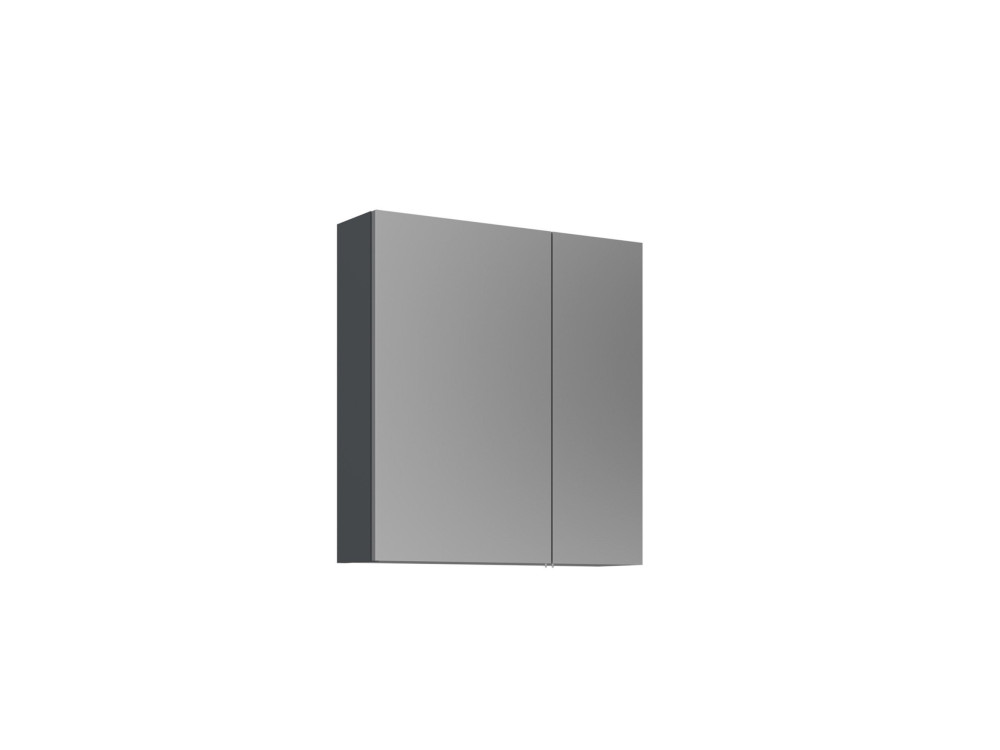 Meuble Salle de Bain avec Miroir "Purus Desna 60" - 60 x 16 x 66 cm - Matte Anthracite