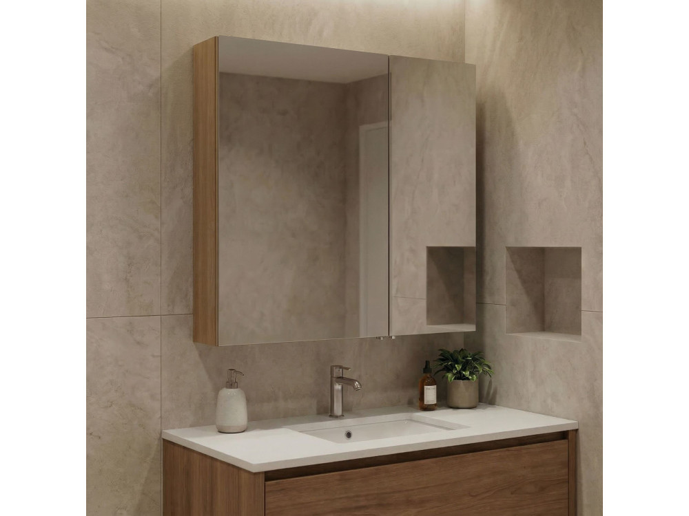 Meuble Salle de Bain avec Miroir "Purus Desna 60" - 60 x 16 x 66 cm - Sonomo Oak