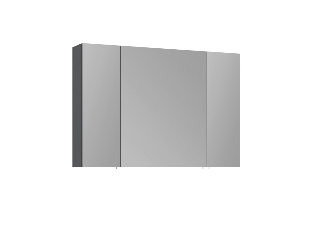 Meuble Salle de Bain avec Miroir "Side 100" - 100 x 16 x 66 cm - Matte Anthracite