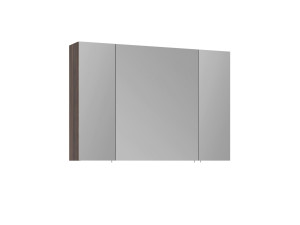 Meuble Salle de Bain avec Miroir "Side 100" - 100 x 16 x 66 cm - Dark Walnut