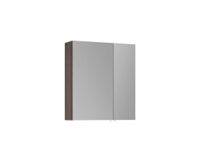 Meuble Salle de Bain avec Miroir "Side 60" - 60 x 16 x 66 cm - Dark Walnut