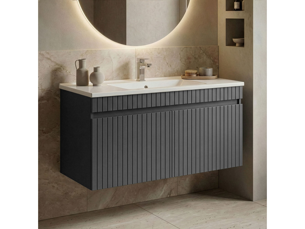 Meuble Vasque "Tivoli 100" - 100 x 45 x 57 cm - Matte Anthracite