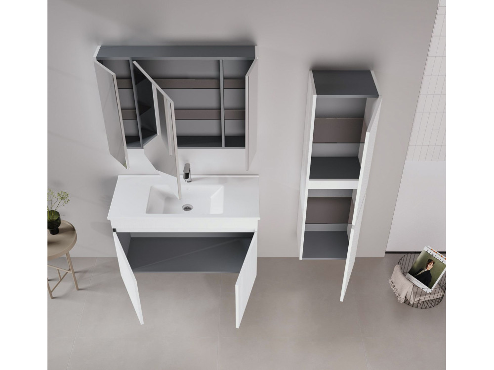 Meuble Vasque "Tivoli 100" - 100 x 45 x 57 cm - Matte White