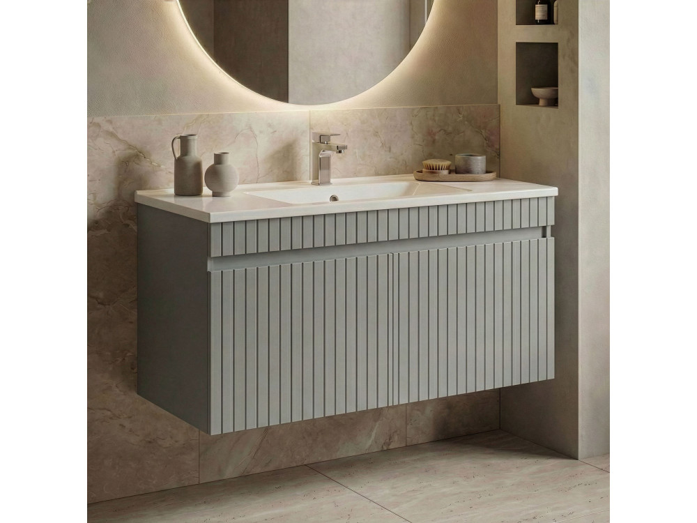 Meuble Vasque "Tivoli 100" - 100 x 45 x 57 cm - Matte Cashmere