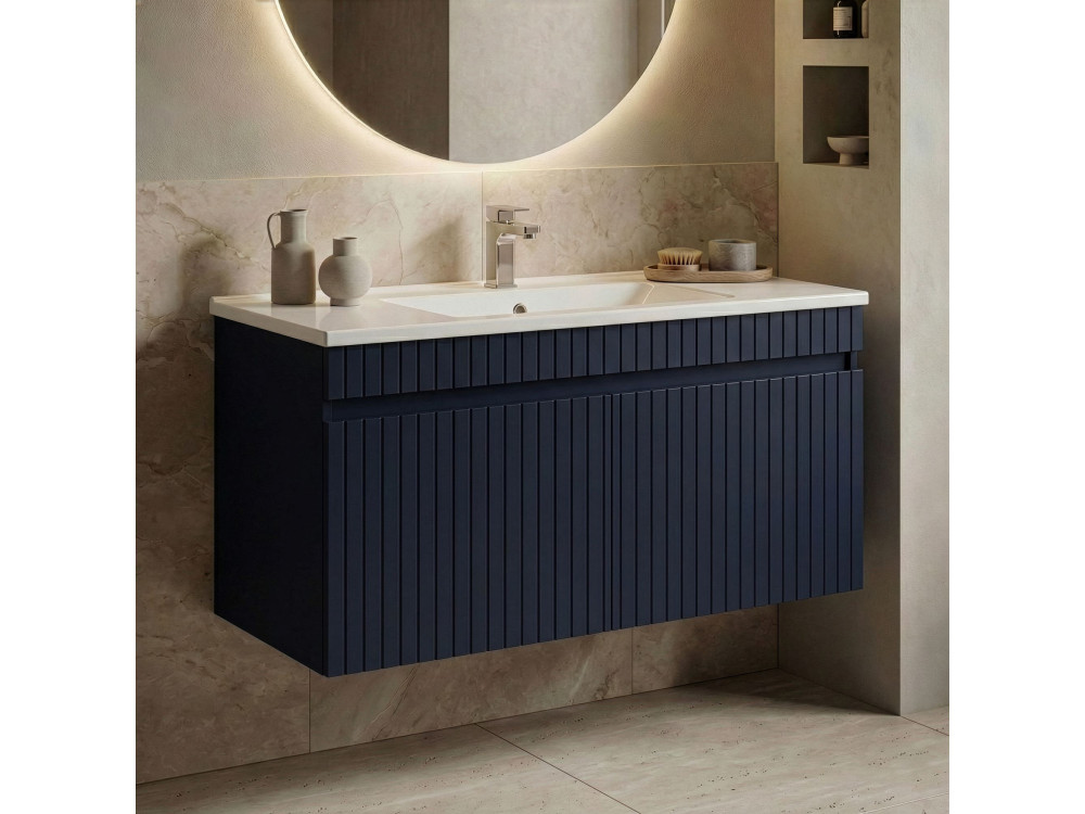 Meuble Vasque "Tivoli 100" - 100 x 45 x 57 cm - Matte Navy Blue