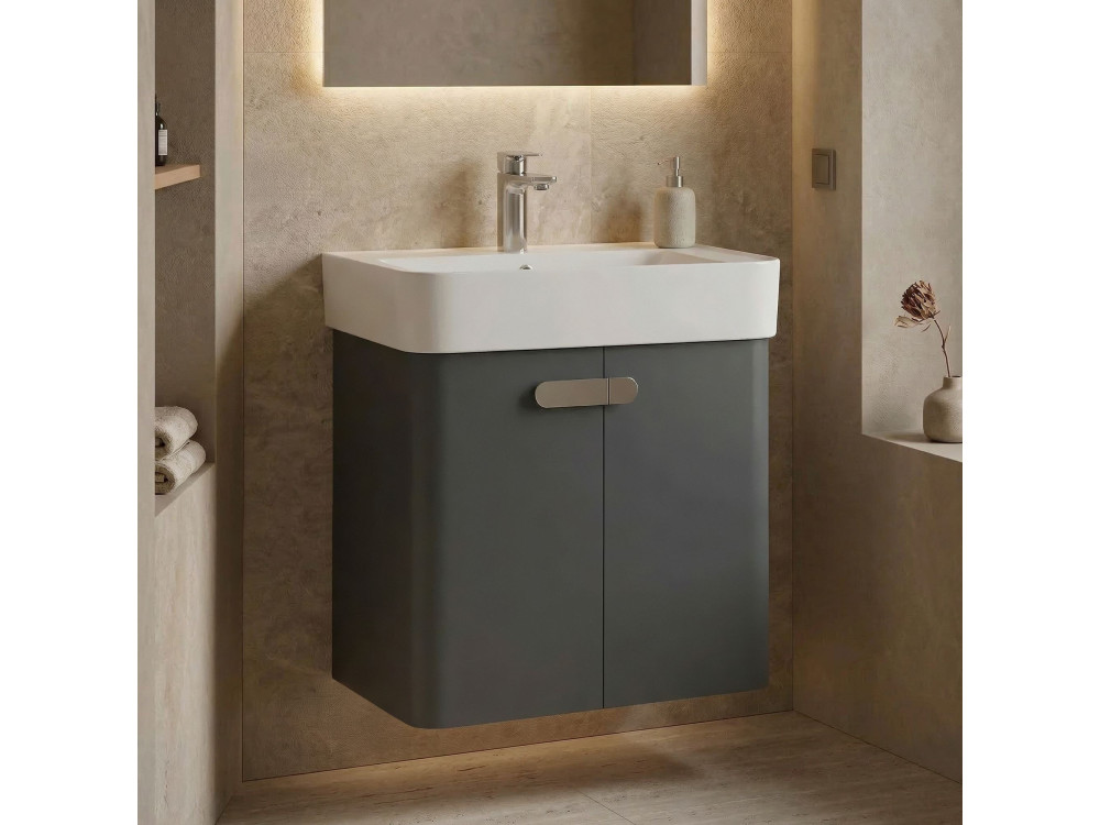 Meuble Vasque "Orbit 55" - 55 x 38 x 62 cm - Anthracite