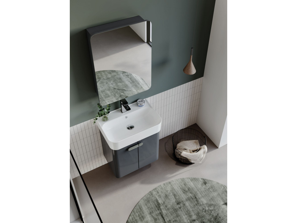 Meuble Vasque "Orbit 55" - 55 x 38 x 62 cm - Anthracite