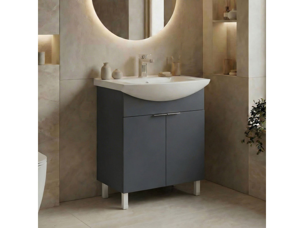 Meuble Vasque "Purus 65" - 65 x 50 x 83 cm - Matte Anthracite