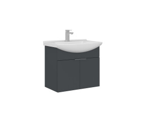 Meuble Vasque "Purus 65" - 65 x 50 x 58 cm - Matte Anthracite