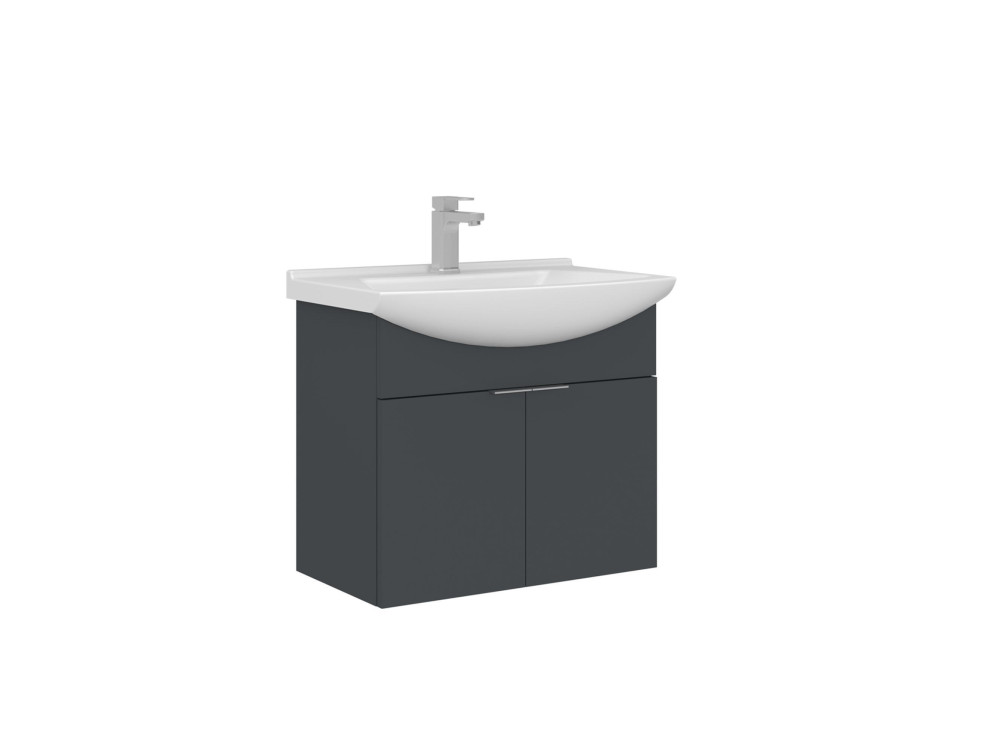 Meuble Vasque "Purus 65" - 65 x 50 x 58 cm - Matte Anthracite