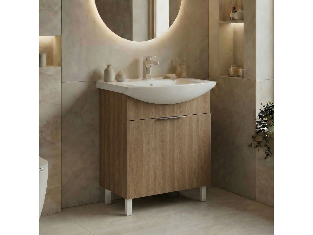 Meuble Vasque "Purus 65" - 65 x 50 x 83 cm - Sonomo Oak