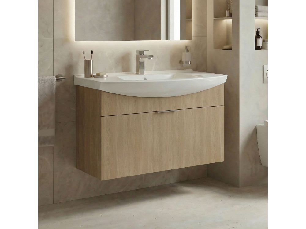 Meuble Vasque "Purus 80" - 80 x 50 x 58 cm - Sonomo Oak