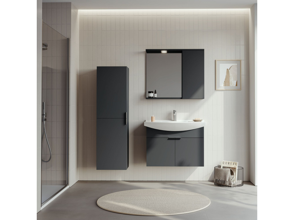 Meuble Vasque "Purus 80" - 80 x 50 x 58 cm - Matte Anthracite