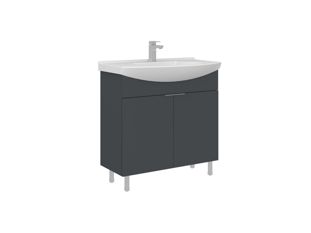 Meuble Vasque "Purus 80" - 80 x 50 x 83 cm - Matte Anthracite