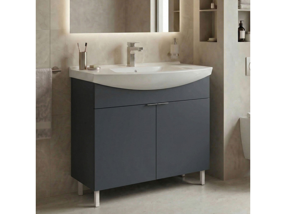 Meuble Vasque "Purus 80" - 80 x 50 x 83 cm - Matte Anthracite