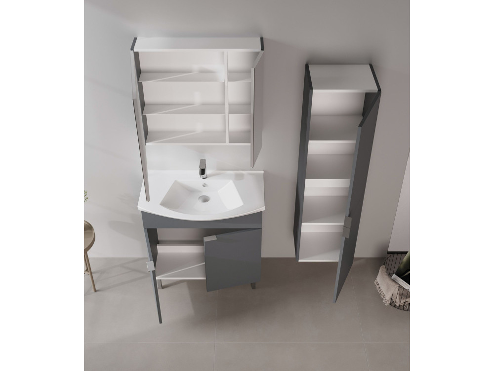 Meuble Vasque "Purus 80" - 80 x 50 x 83 cm - Matte Anthracite