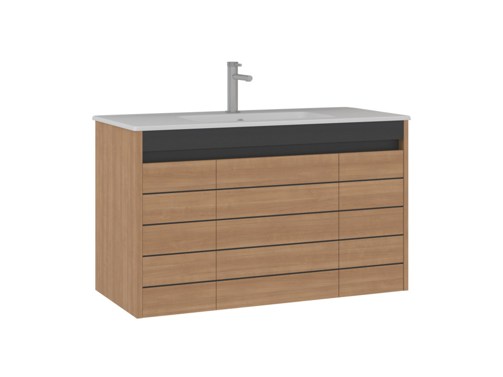 Meuble Vasque "Ricato 100" - 101 x 47 x 62 cm - Walnut
