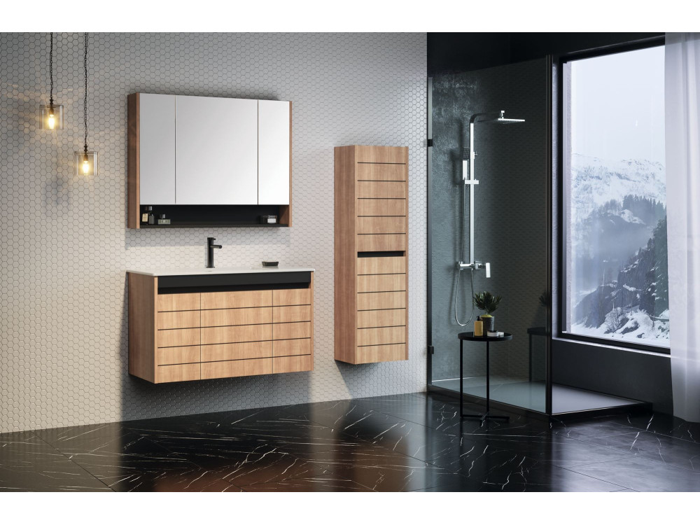 Meuble Vasque "Ricato 100" - 101 x 47 x 62 cm - Walnut