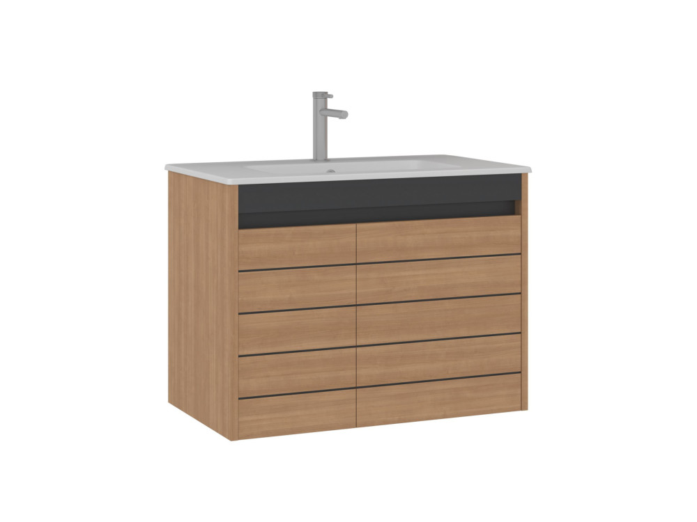 Meuble Vasque "Ricato 80" - 81 x 47 x 62 cm - Walnut