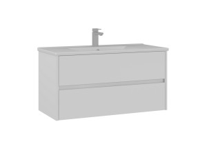 Meuble Vasque "Side 100 v3" - 100 x 45 x 52 cm - Matte White