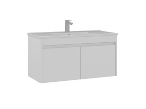 Meuble Vasque "Side 100 v3" - 100 x 45 x 52 cm - Matte White