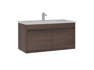 Meuble Vasque "Side 100 v3" - 100 x 45 x 52 cm - Dark Walnut