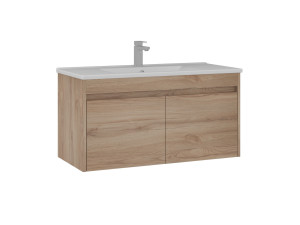 Meuble Vasque "Side 100 v3" - 100 x 45 x 52 cm - Oak