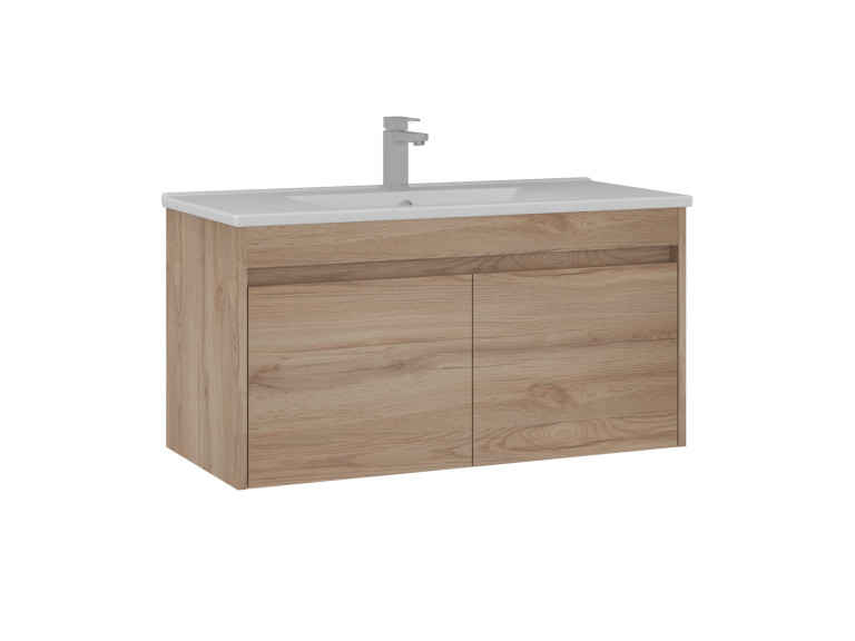 Meuble Vasque "Side 100 v3" - 100 x 45 x 52 cm - Oak