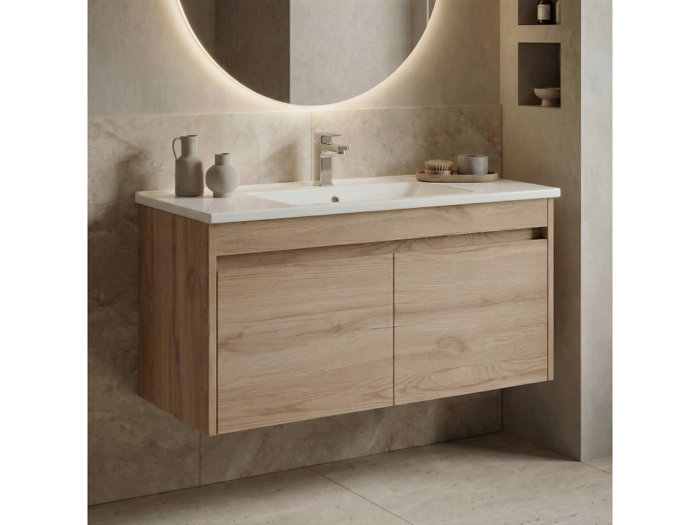 Meuble Vasque "Side 100 v3" - 100 x 45 x 52 cm - Oak