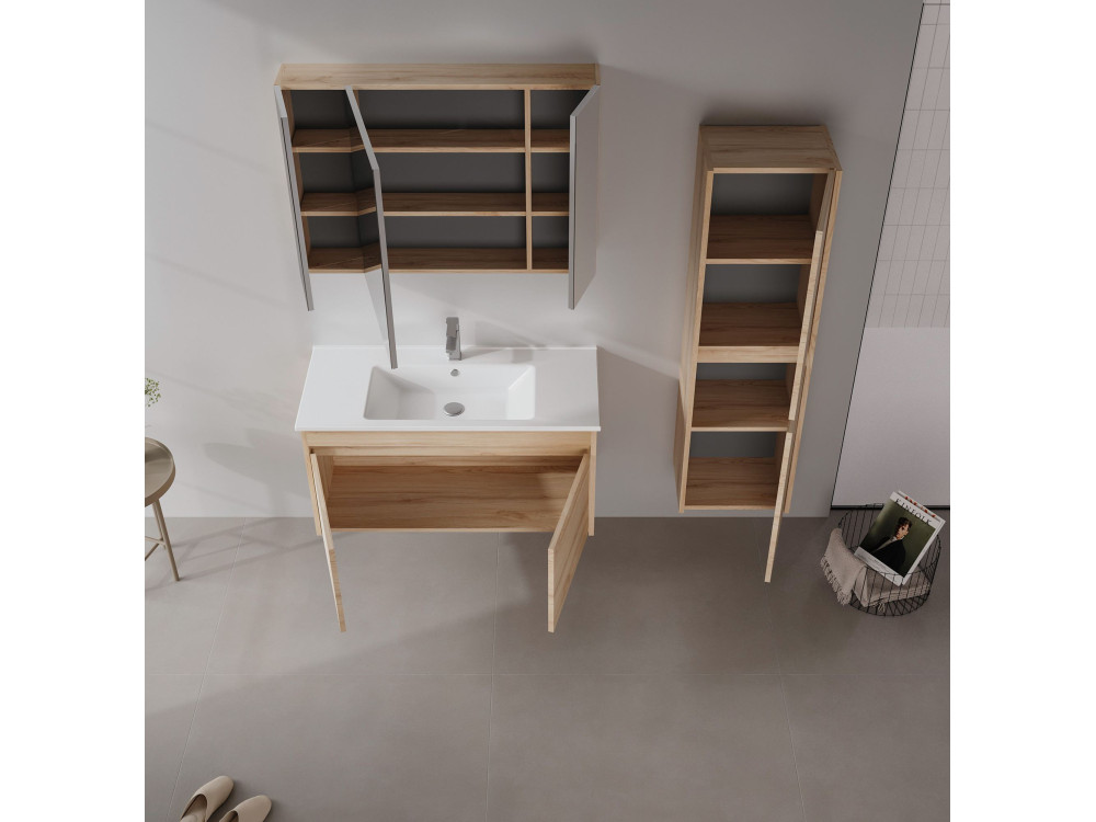 Meuble Vasque "Side 100 v3" - 100 x 45 x 52 cm - Oak