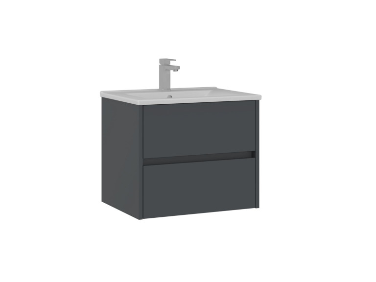 Meuble Vasque "Side 65 v2" - 65 x 45 x 52 cm - Matte Anthracite
