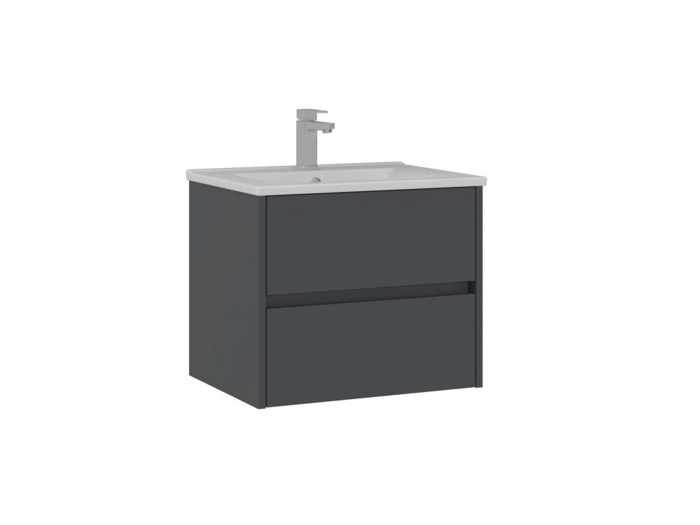 Meuble Vasque "Side 65 v2" - 65 x 45 x 52 cm - Matte Anthracite