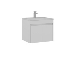 Meuble Vasque "Side 65 v2" - 65 x 45 x 52 cm - Matte White