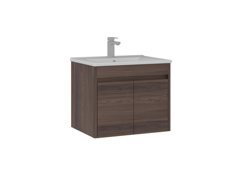 Meuble Vasque "Side 65 v2" - 65 x 45 x 52 cm - Dark Walnut