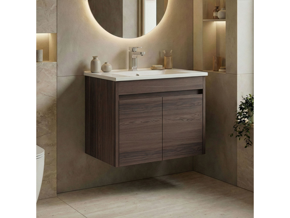 Meuble Vasque "Side 65 v2" - 65 x 45 x 52 cm - Dark Walnut